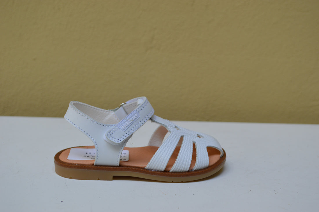 Sandalo Pablosky Bambina - Bianco con Dettaglio Cuori Traforati