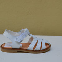 Sandalo Pablosky Bambina - Bianco con Dettaglio Cuori Traforati