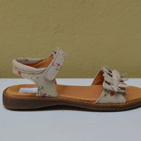 Sandalo Froddo Glamour - Fascia Floreale in Pelle (Bianco e Fantasia)