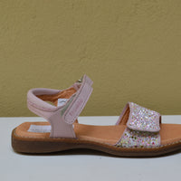 Sandalo Froddo Glamour - Rosa Pastello con Fascia Glitter Multicolor