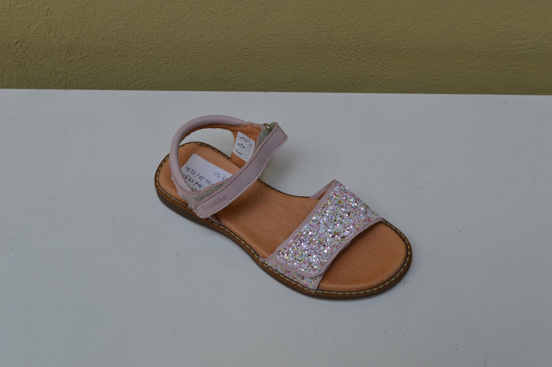 Sandalo Froddo Glamour - Rosa Pastello con Fascia Glitter Multicolor