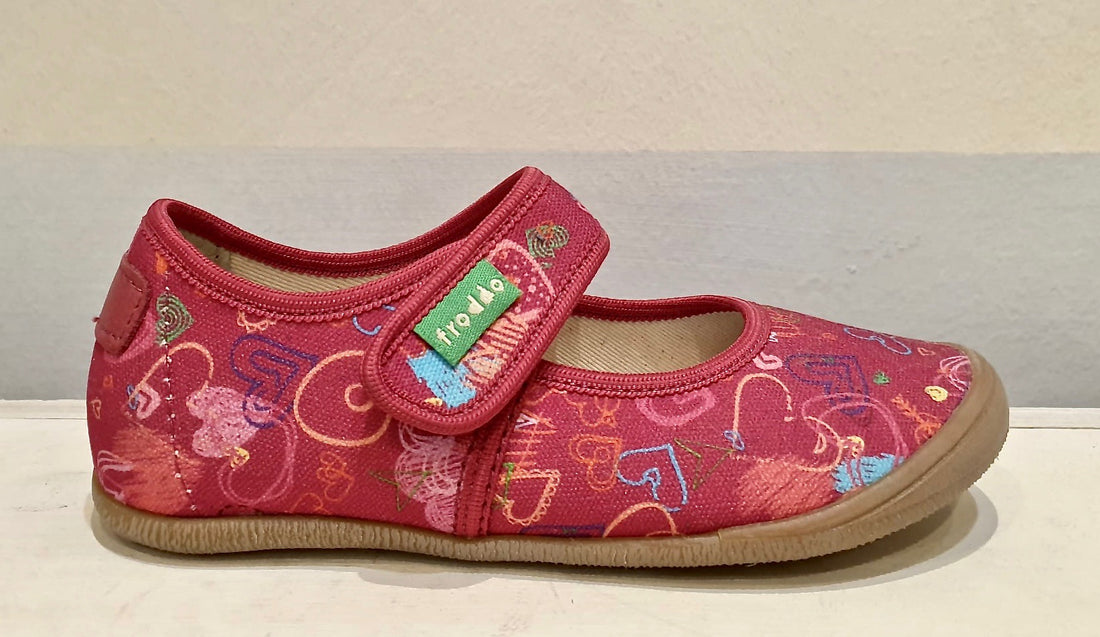 FRODDO baby slippers with velcro in fuchsia