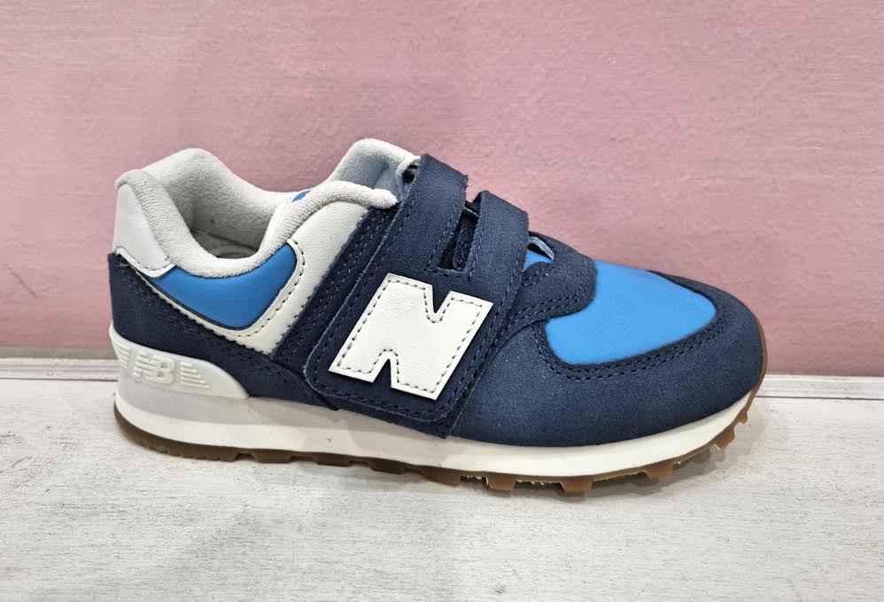 NEW BALANCE 574 velcro leather and technical fabric