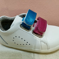 BOBUX GRASS COURT white leather colored velcro