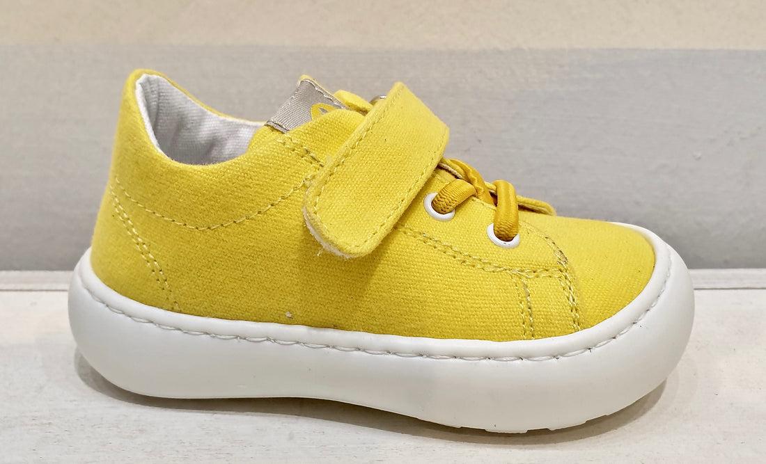 WALKEY pink, yellow or blue ecological cotton velcro shoe