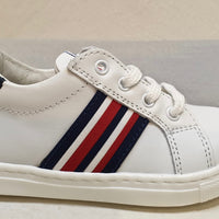 WALKEY white leather sneakers with laces and zip