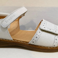 FRODDO sandal in white or blue leather with velcro