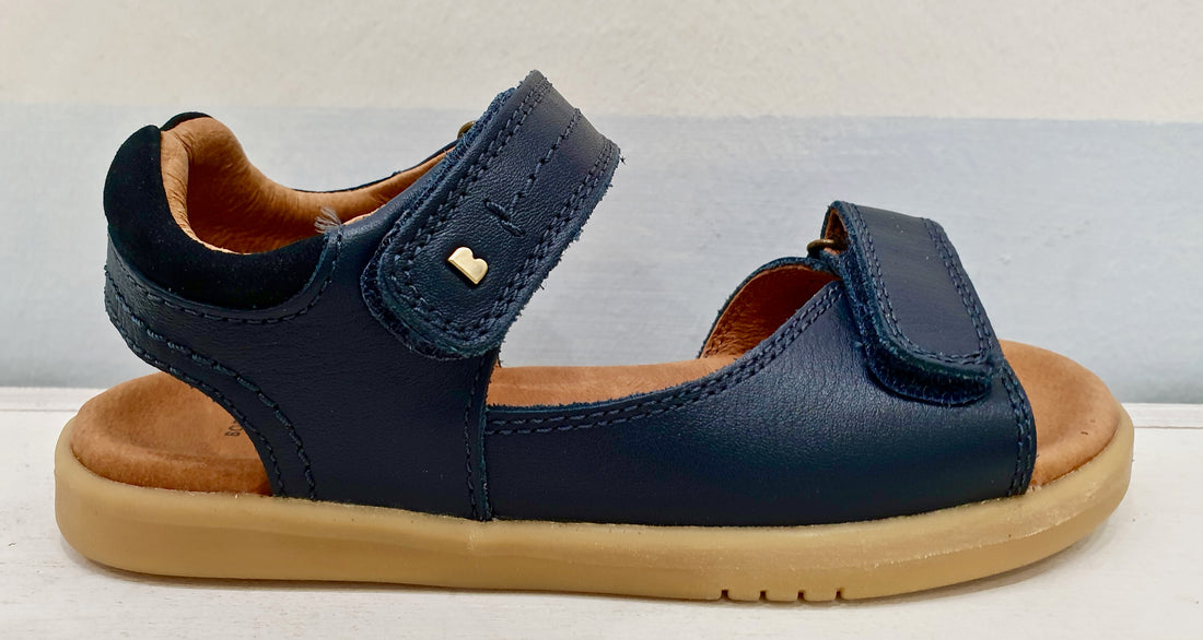 BOBUX velcro sandal in blue leather