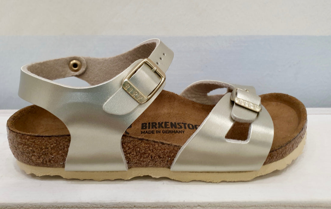 BIRKENSTOCK Rio sandal with two platinum buckles