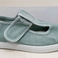 CIENTA canvas sandal with velcro jeans or aqua