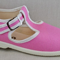 DIAMANTINO sandalo tela aperto in cotone blu o rosa