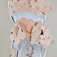 CIAO pink flower leather sandal