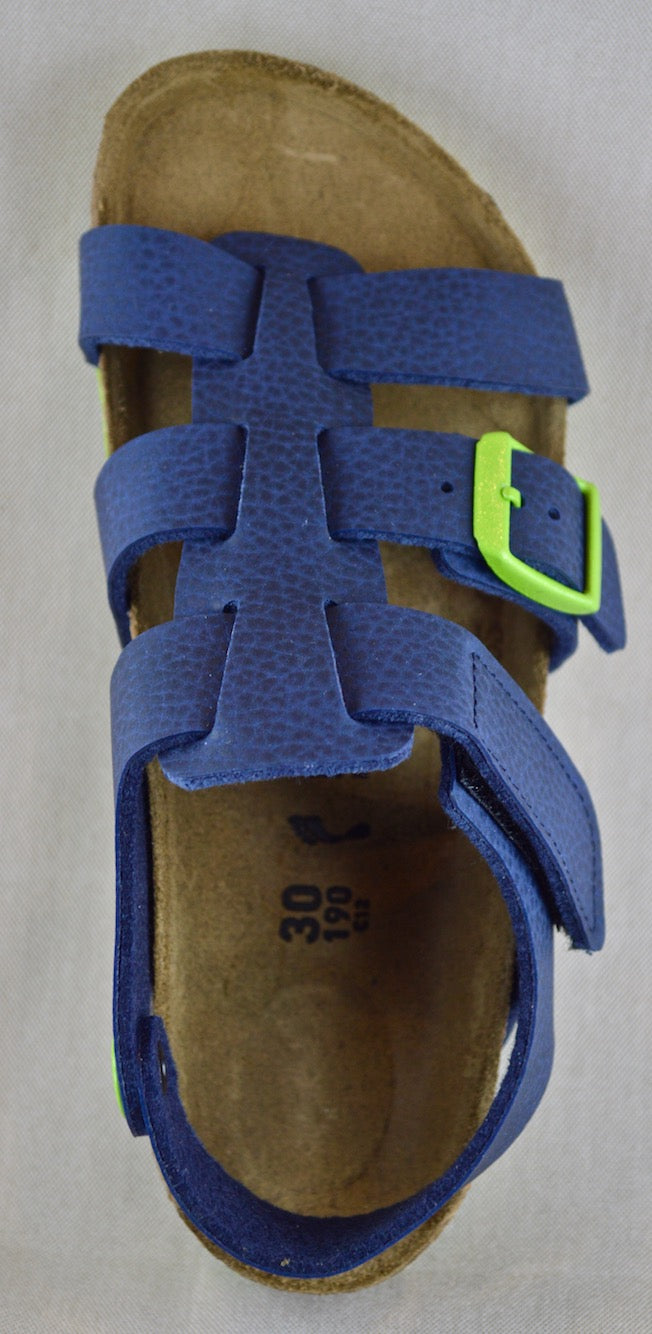BIRKENSTOCK NIL sandalo blu e verde fluorescente