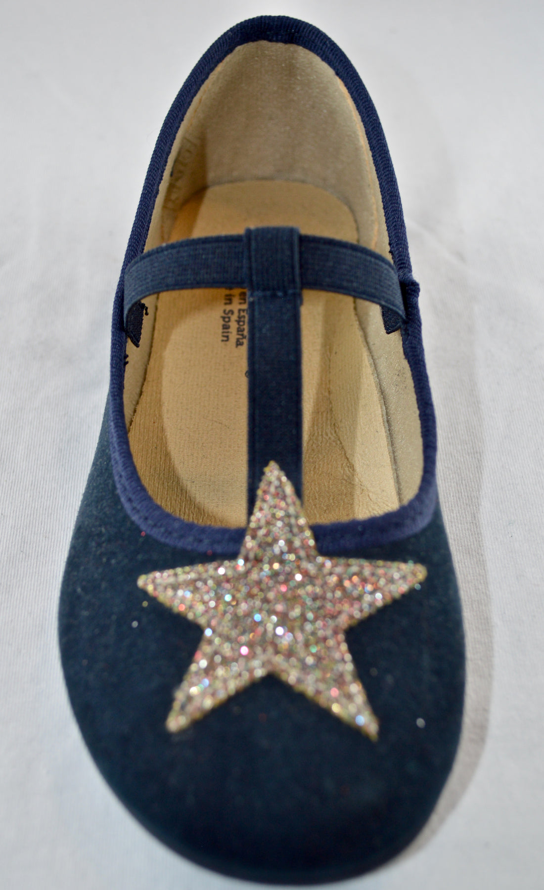 BATILAS ballet flats in blue or gray leather with star