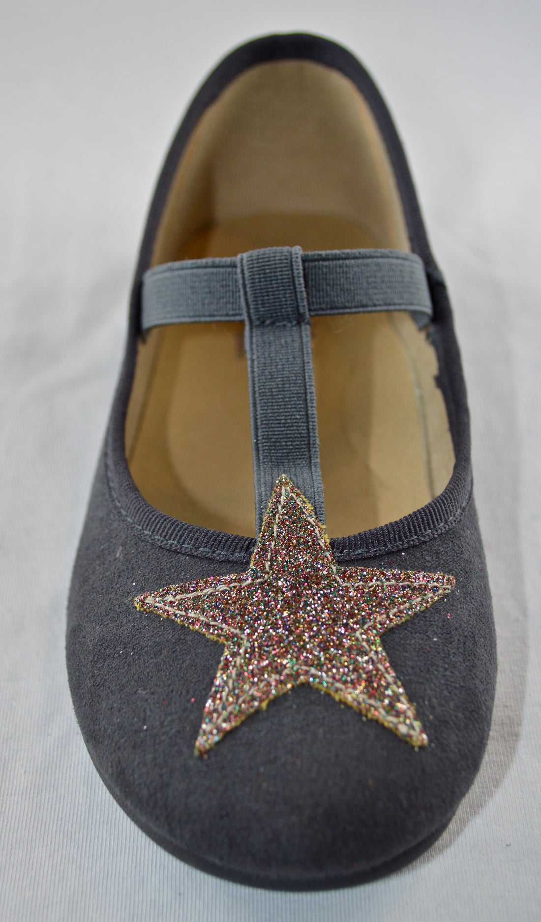 BATILAS ballet flats in blue or gray leather with star