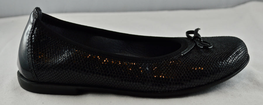 PIEDIDOLCI ballet flats in shiny black leather or with micro sparkles