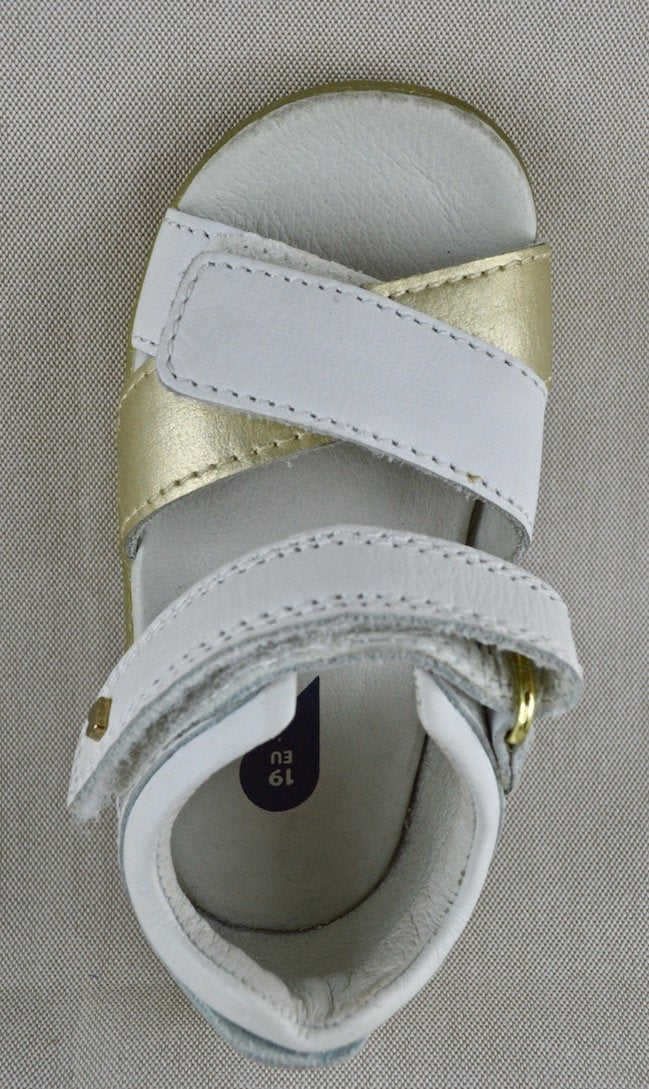 BOBUX sandalo bambina bianco oro