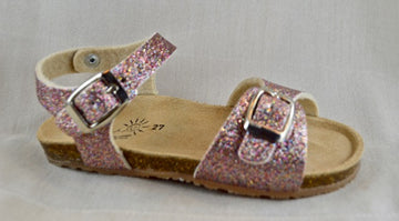 SHOES 76 birke glitter bottom sandal in 4 colors