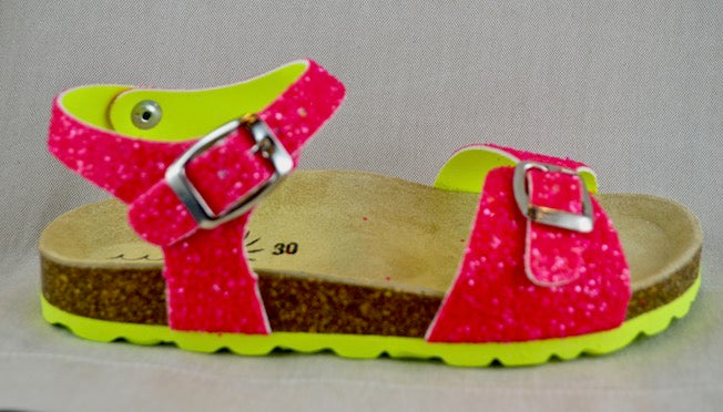 SHOES 76 birke glitter bottom sandal in 4 colors